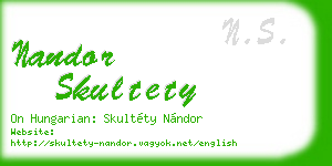 nandor skultety business card