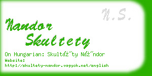 nandor skultety business card